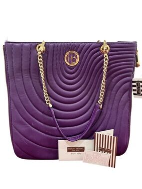 Henri Bendel NWT No. 7 Quilted Lambskin with Leather & Chain-Handle Shoulder Bag